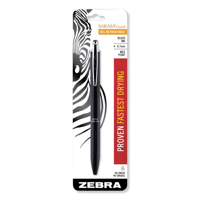 Sarasa Grand Retractable Gel Pen, Medium 0.7 mm, Black Ink/Barrel