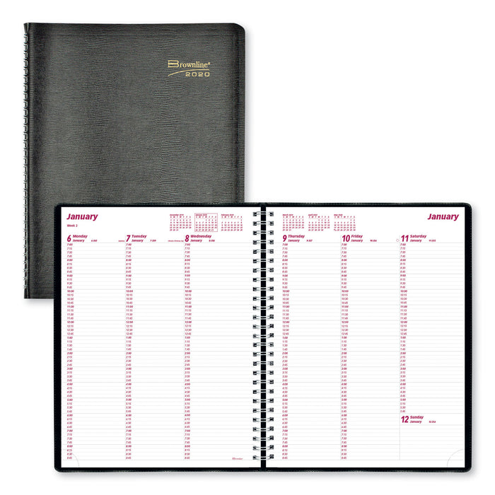 Essential Collection Weekly Appointment Book, 11 x 8.5, Black, 2021