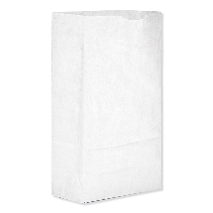 Grocery Paper Bags, 35 lbs Capacity, #6, 6"w x 3.63"d x 11.06"h, White, 500 Bags