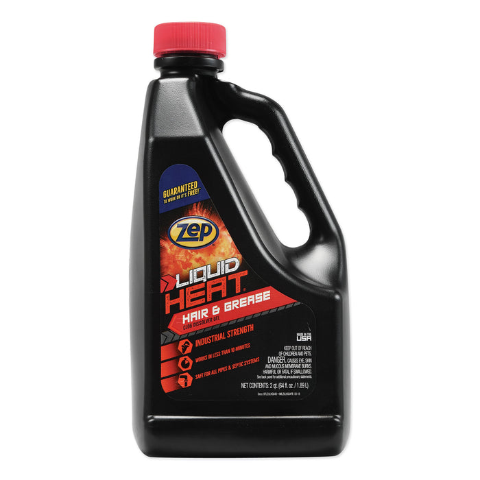 Liquid Heat Drain Opener, 64 oz Bottle, 6/Carton