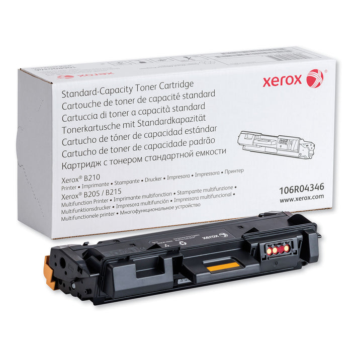 106R04346 Standard-Yield Toner, 1,500 Page-Yield, Black