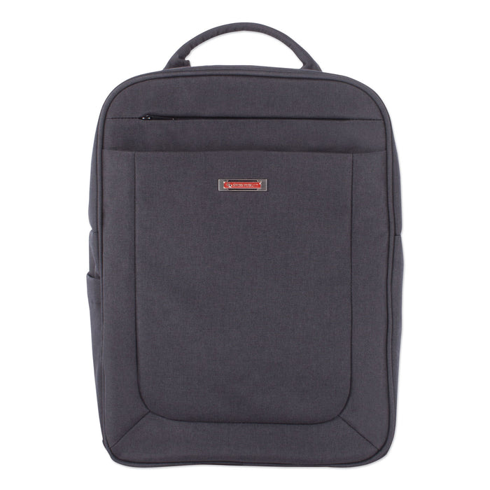 Cadence 2 Section Business Backpack, For Laptops 15.6", 6" x 6" x 17", Charcoal