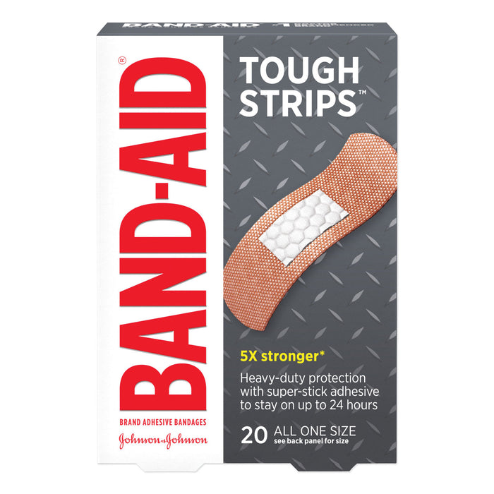 Flexible Fabric Adhesive Tough Strip Bandages, 1" x 3.25", 20/Box