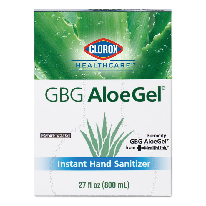 GBG AloeGel Instant Gel Hand Sanitizer, 800 mL Bag-in-a-Box, 12/Carton