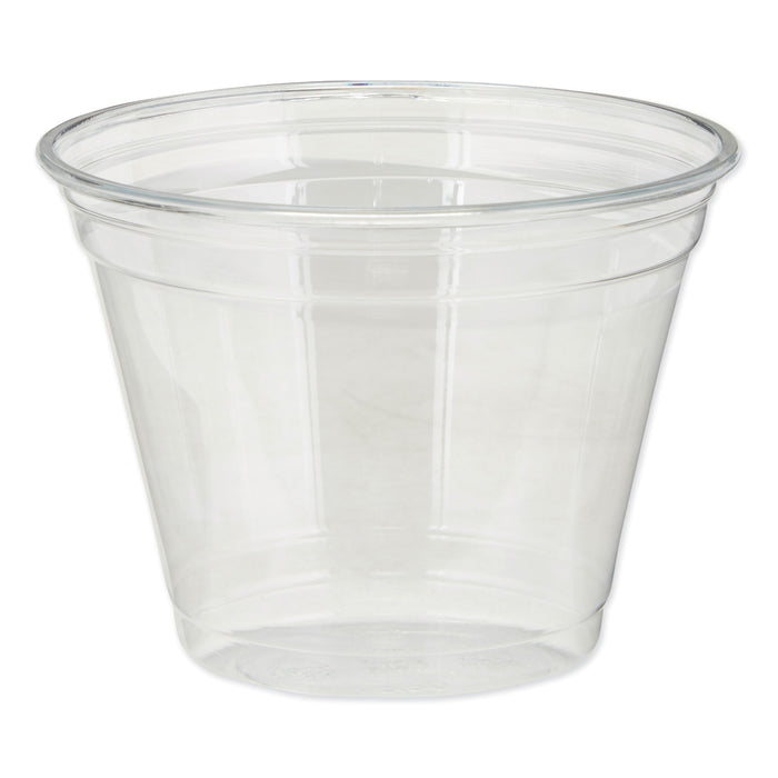 Clear Plastic PETE Cups, Cold, 9oz, Squat, 50/Sleeve, 20 Sleeves/Carton
