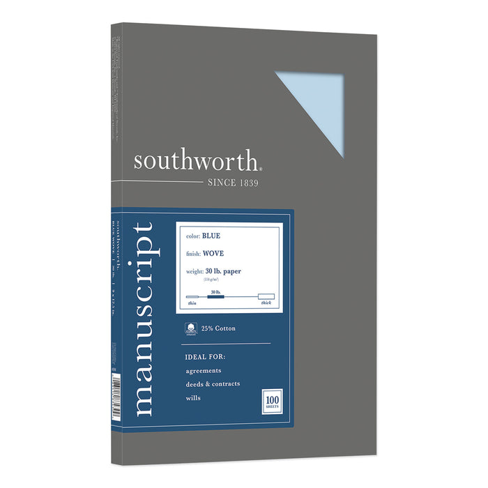 25% Cotton Manuscript Cover, 30lb, 9 x 12.5, 100/Pack