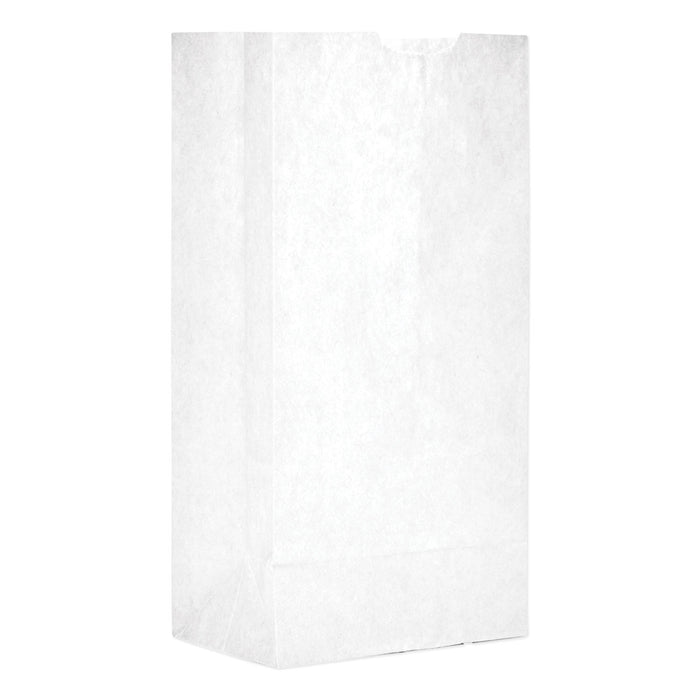 Grocery Paper Bags, 30 lbs Capacity, #4, 5"w x 3.33"d x 9.75"h, White, 500 Bags