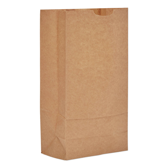 Grocery Paper Bags, 35 lbs Capacity, #10, 6.31"w x 4.19"d x 13.38"h, Kraft, 500 Bags