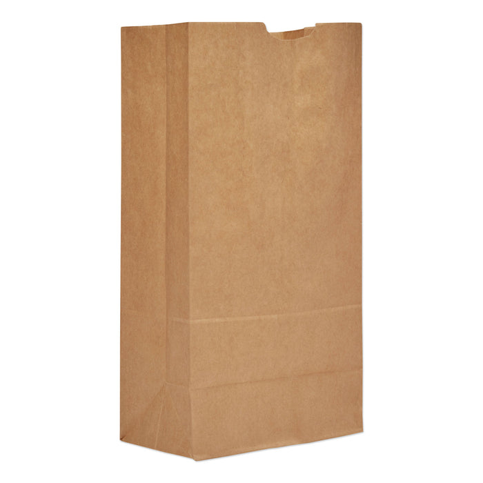 Grocery Paper Bags, 50 lbs Capacity, #20, 8.25"w x 5.94"d x 16.13"h, Kraft, 500 Bags