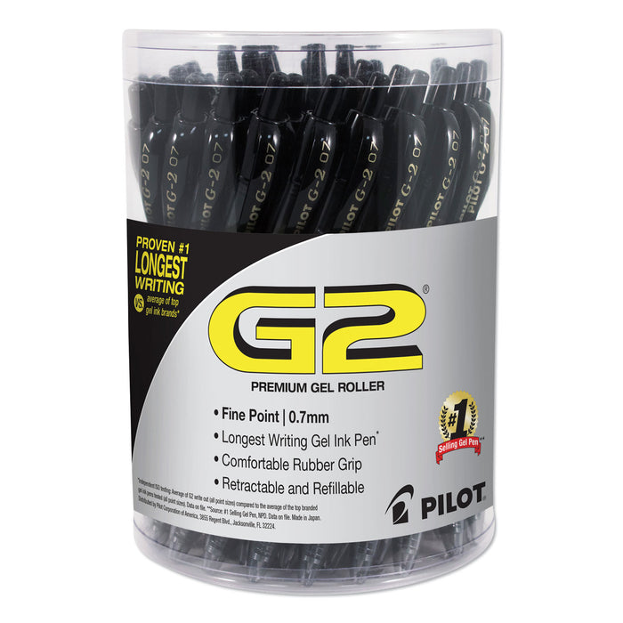 G2 Premium Retractable Gel Pen, Fine 0.7 mm, Black Ink/Barrel, 36/Pack