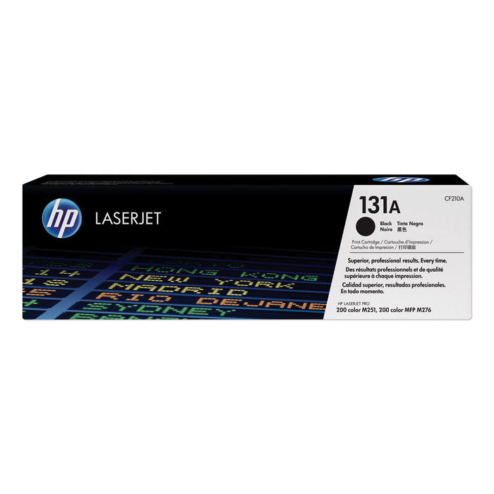 HP 131A, (CF210AQ1) 4-Pack Black/Cyan/Magenta/Yellow Original LaserJet Toner Cartridges