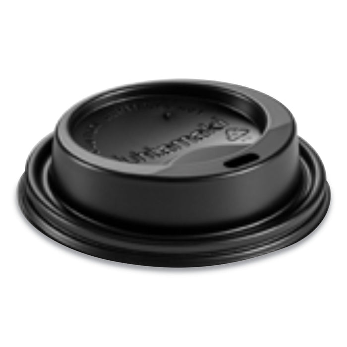 Hot Cup Lids, Fits 8 oz Hot Cups, Dome Sipper, Black, 1,000/Carton