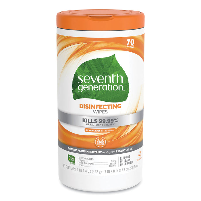 Botanical Disinfecting Wipes, 8 x 7, 70 Count