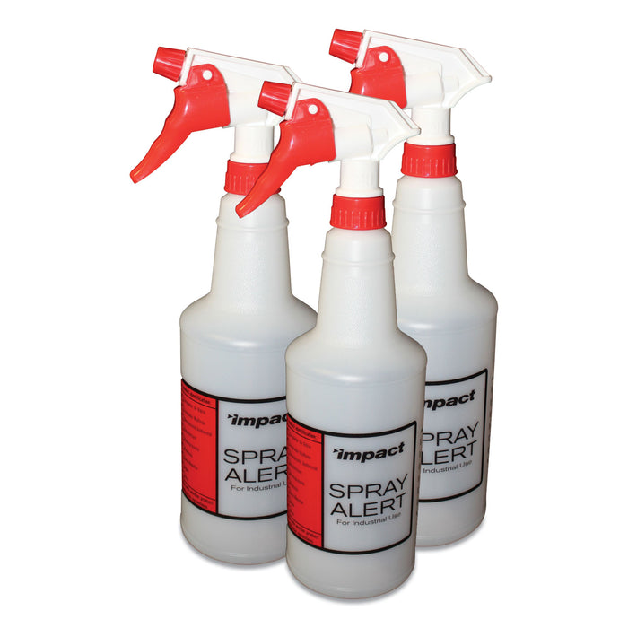 Spray Alert System, 32 oz, Natural with White/White Sprayer, 3/Pack, 24 Packs/Carton