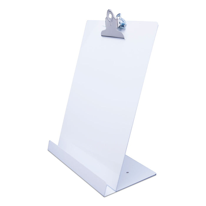Free Standing Clipboard and Tablet Stand, 1" Clip Capacity, Holds 8.5 x 11, White