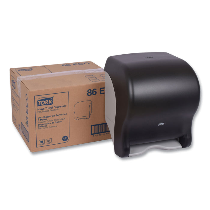 Hand Towel Dispenser, Plastic, 8" x 9.12" x 14.39", Translucent Smoke
