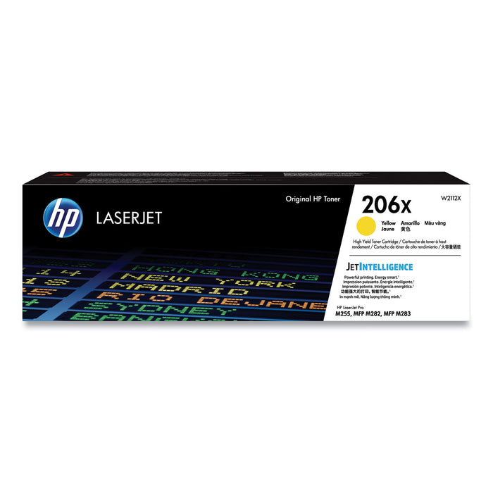 HP 206X, (W2112X) High Yield Yellow Original LaserJet Toner Cartridge