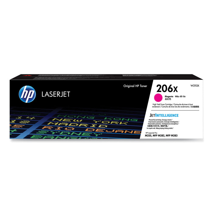 HP 206X, (W2113X) High Yield Magenta Original LaserJet Toner Cartridge
