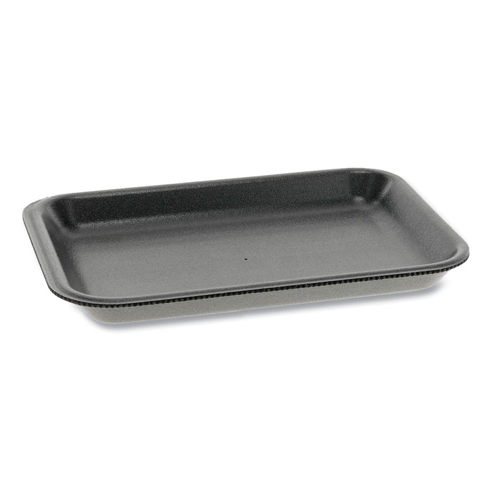 Meat Tray, #2, 1-Compartment, 8.2 x 5.7 x 0.91, Black, 500/Carton