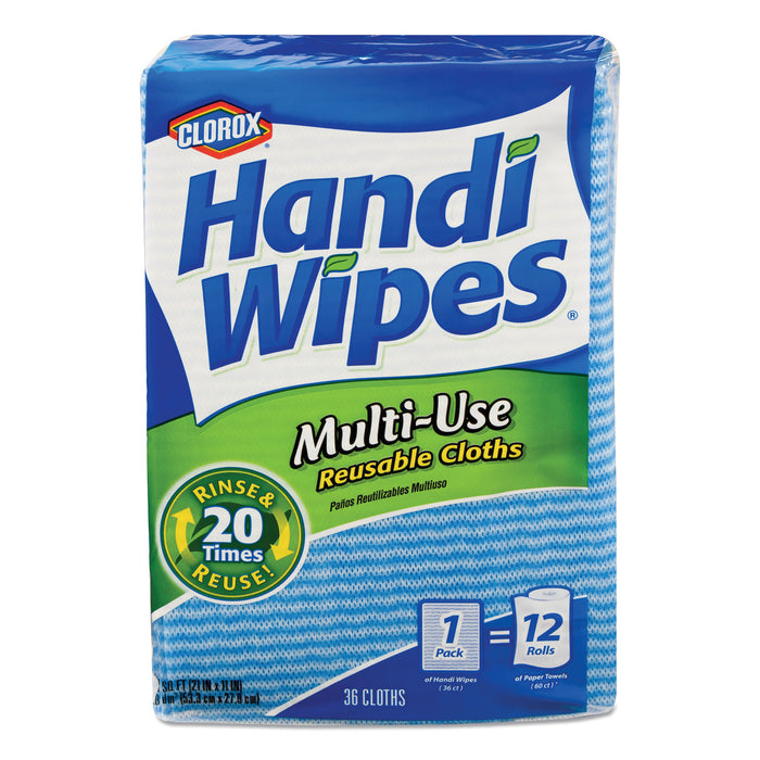 Handi Wipes, 21 x 11, Blue, 36 Wipes/Pack, 4 Packs/Carton