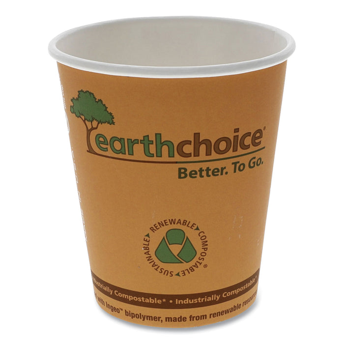 EarthChoice Hot Cups, 8 oz, Orange, 1,000/Carton