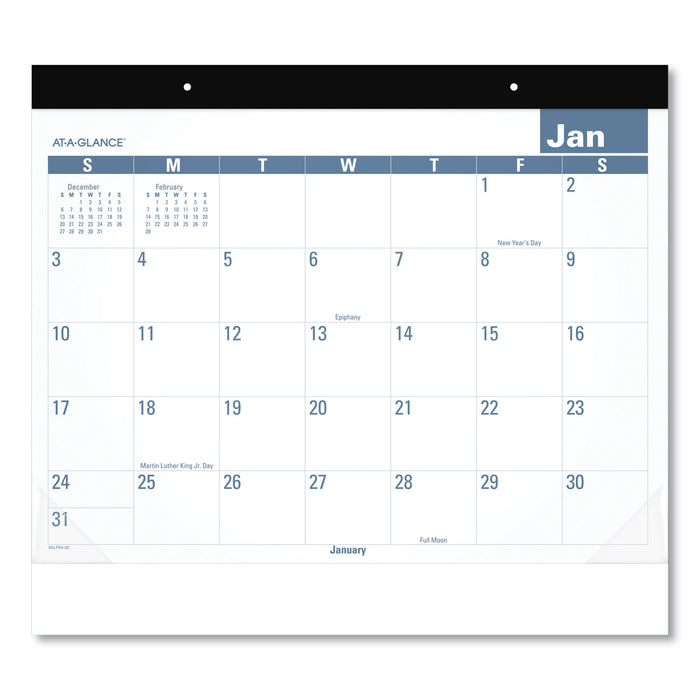 Easy-to-Read Monthly Desk Pad, 22 x 17, Easy-to-Read, 2021