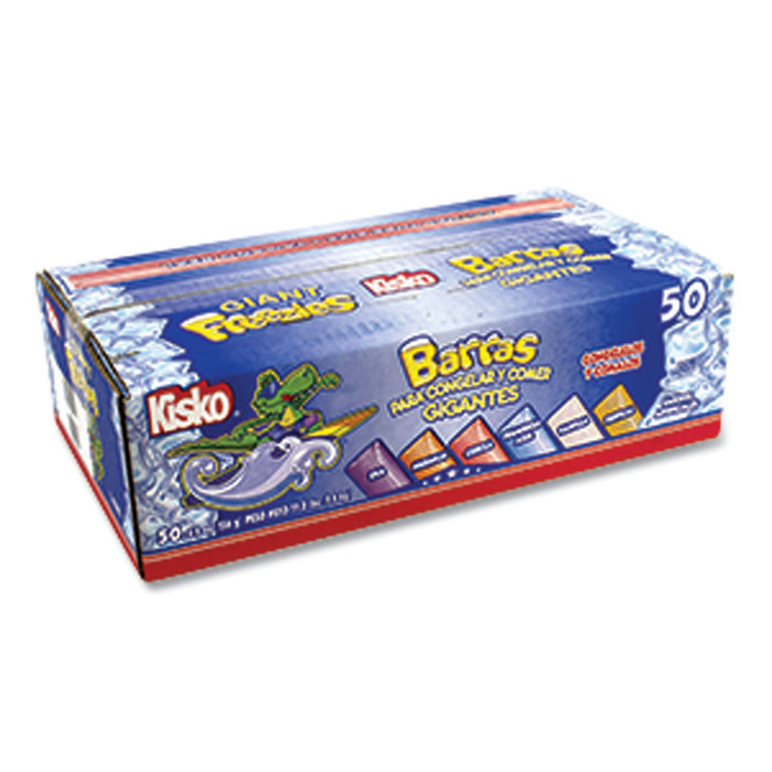 Giant Freezies, 5.5 oz Sleeve, 6 Assorted Flavors, 50 Sleeves/Box, Free Delivery in 1-4 Business Days