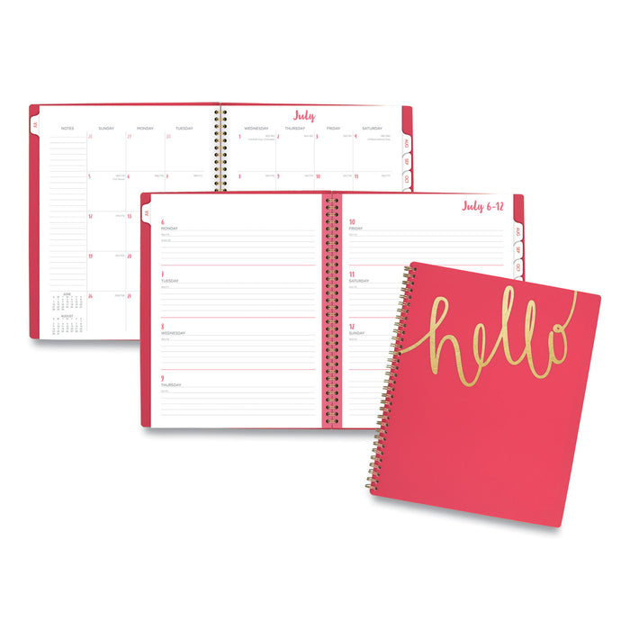Aspire Weekly/Monthly Planner, 11 x 8.5, Coral, 2021