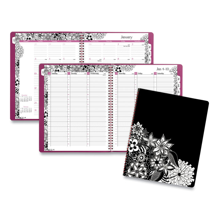 Floradoodle Professional Weekly/Monthly Planner, 11 x 8.5, 2021-2022