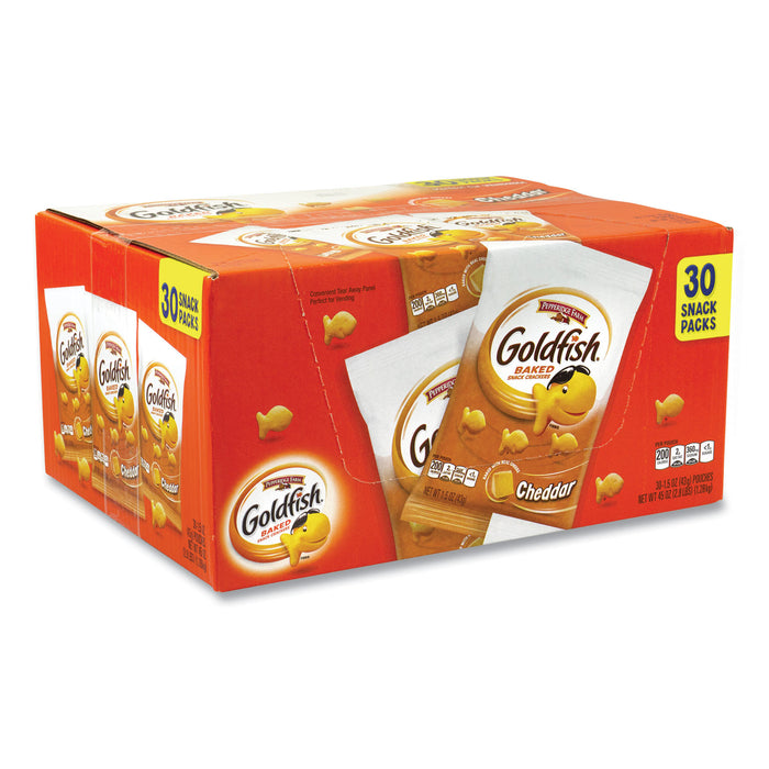 Goldfish Crackers, Cheddar, 1.5 oz Bag, 30 Bags/Box, Free Delivery in 1-4 Business Days