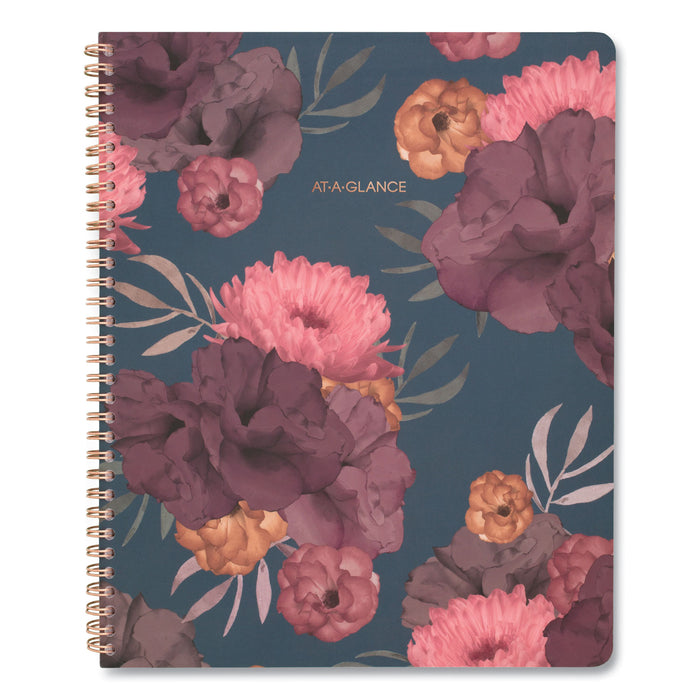Dark Romance Weekly/Monthly Planner, 11 x 8.5, Floral, 2021-2022