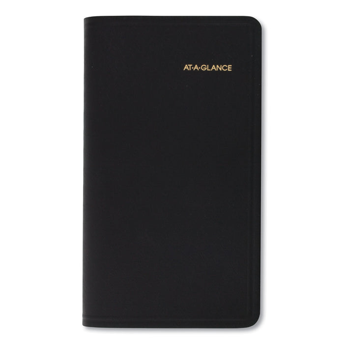 Compact Weekly Appointment Book, 6.25 x 3.25, Black, 2021