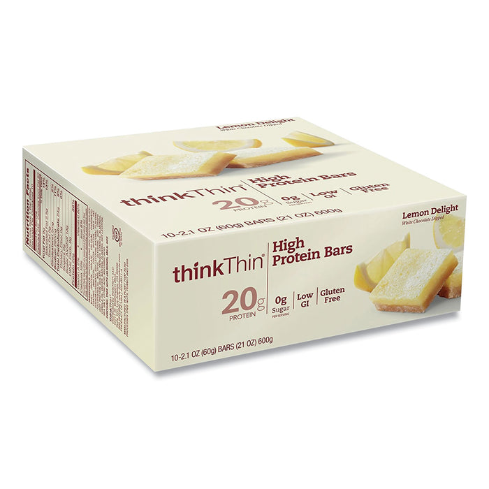 High Protein Bars, Lemon Delight, 2.1 oz Bar, 10 Bars/Carton, Free Delivery in 1-4 Business Days
