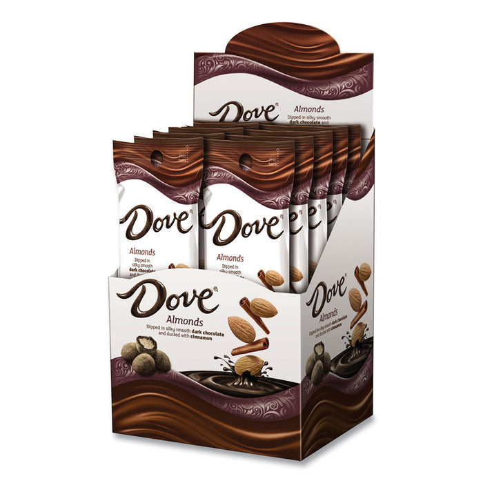 Dark Chocolate Almonds with Cinnamon, 1.6 oz Pouch, 10 Pouches/Carton, Free Delivery in 1-4 Business Days