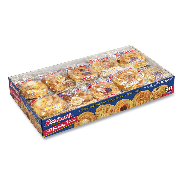 Danish Assortment, Five Flavors, 2 oz Pack, 30 Packs/Box, Free Delivery in 1-4 Business Days