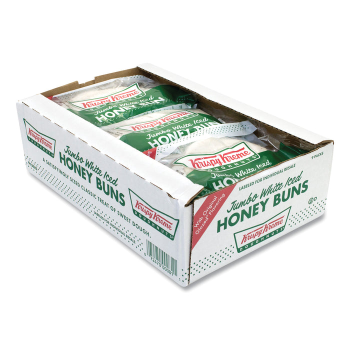 Jumbo White Iced Honey Bun, 5 oz Pack, 9 Packs/Box, Free Delivery in 1-4 Business Days