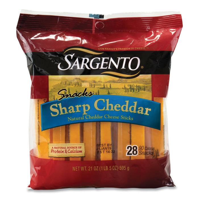 Cheese Sticks Sharp Cheddar, 21 oz Pack, 28 Sticks/Pack, Free Delivery in 1-4 Business Days
