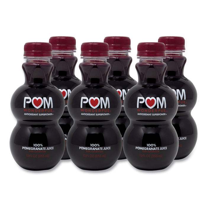 100% Pomegranate Juice, 12 oz Bottle, 6/Pack, Free Delivery in 1-4 Business Days