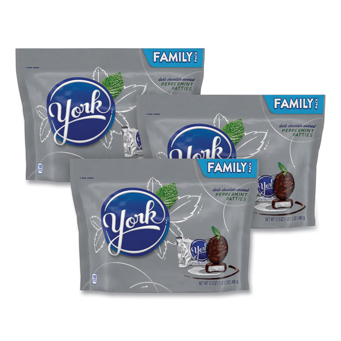 Family Pack Peppermint Patties, Miniatures, 17.3 oz Bag, 3 Bags/Pack, Free Delivery in 1-4 Business Days
