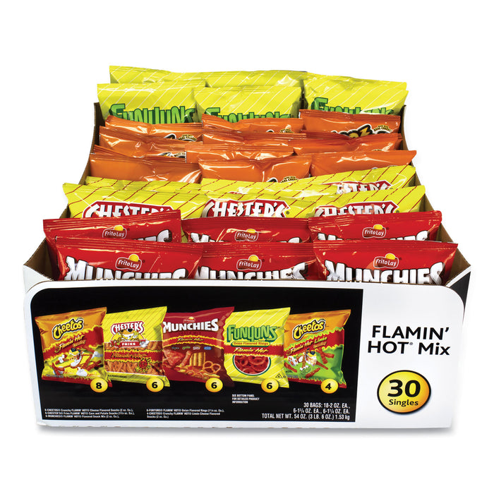 Flamin' Hot Mix Variety Pack, Assorted Flavors, Assorted Size Bag, 30 Bags/Carton, Free Delivery in 1-4 Business Days