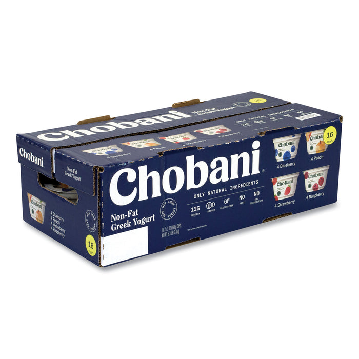 Greek Yogurt Variety Pack, Assorted Flavors, 5.3 oz Cup, 16 Cups/Box, Free Delivery in 1-4 Business Days