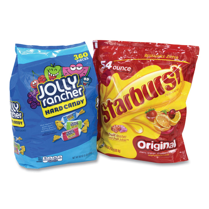 Chewy and Hard Candy Party Asst, Jolly Rancher/Starburst, 8.5 lbs Total, 2 Bag Bundle, Free Delivery in 1-4 Business Days