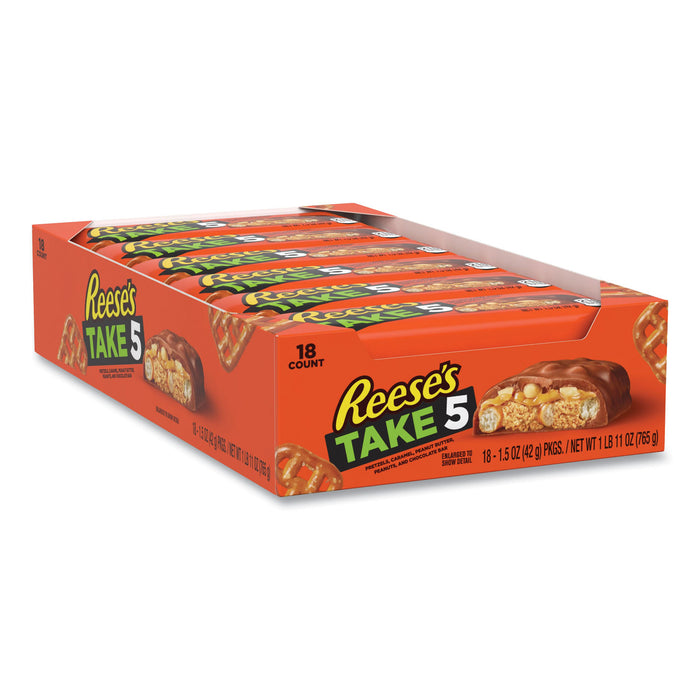 TAKE5 Candy Bar, 1.5 oz Bar, 18 Bars/Box, Free Delivery in 1-4 Business Days