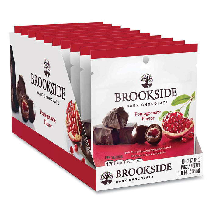 Dark Chocolate Pomegranate, 3 oz Pouch, 10 Pouches/Box, Free Delivery in 1-4 Business Days