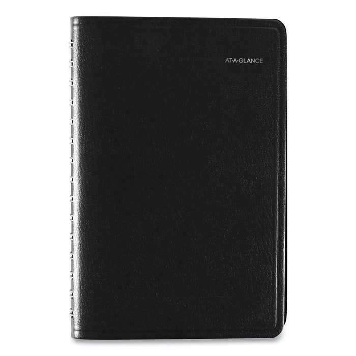 Daily Appointment Book with15-Minute Appointments, 8.5 x 5.5, Black, 2021