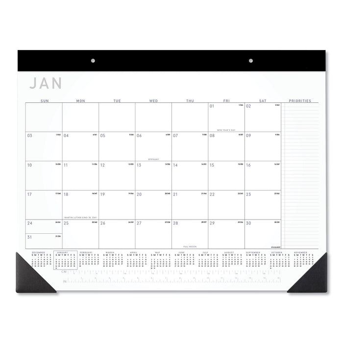 Contemporary Monthly Desk Pad, 22 x 17, 2021