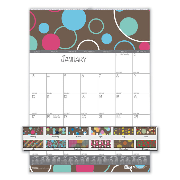 100% Recycled Bubbleluxe Wall Calendar, 12 x 16.5, 2021