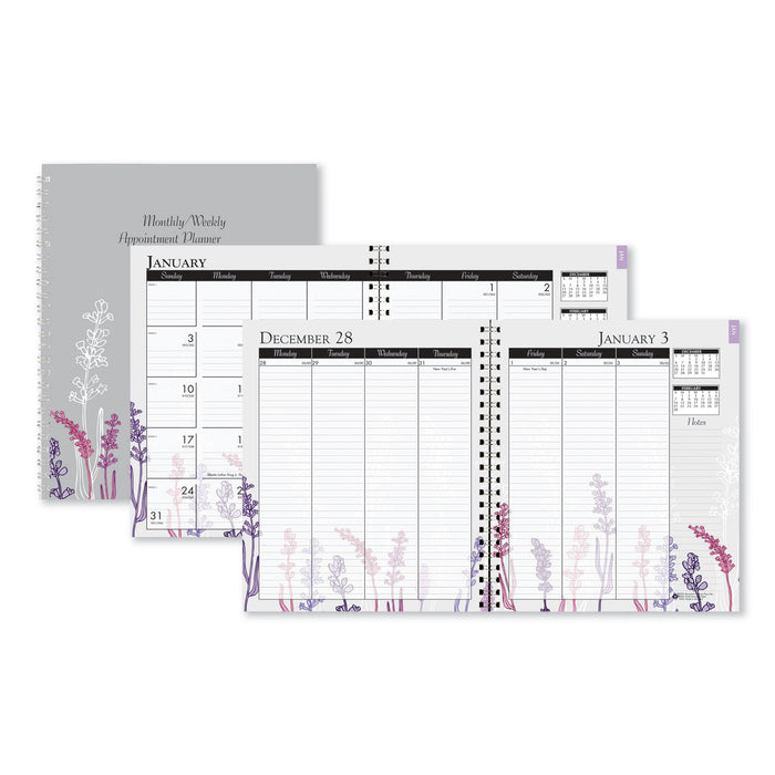100% Recycled Wild Flower Monthly Weekly Planner, 9 x 7, Wild Flowers, 2021