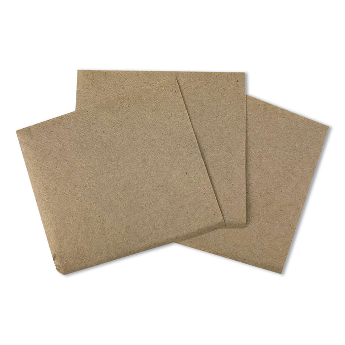 Beverage Napkins, 1-Ply, 9.5" x 9.5", Kraft, 500/Pack, 8 Packs/Carton