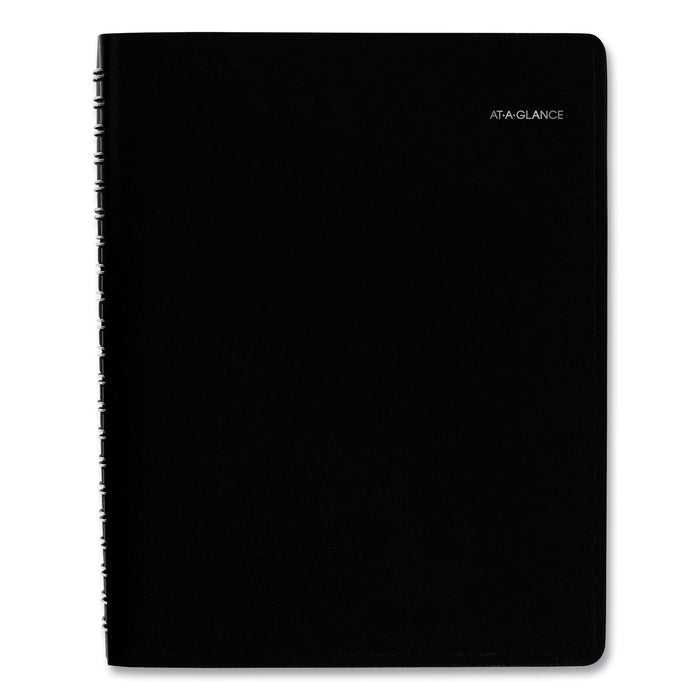 Four-Person Group Daily Appointment Book, 11 x 8, Black, 2021